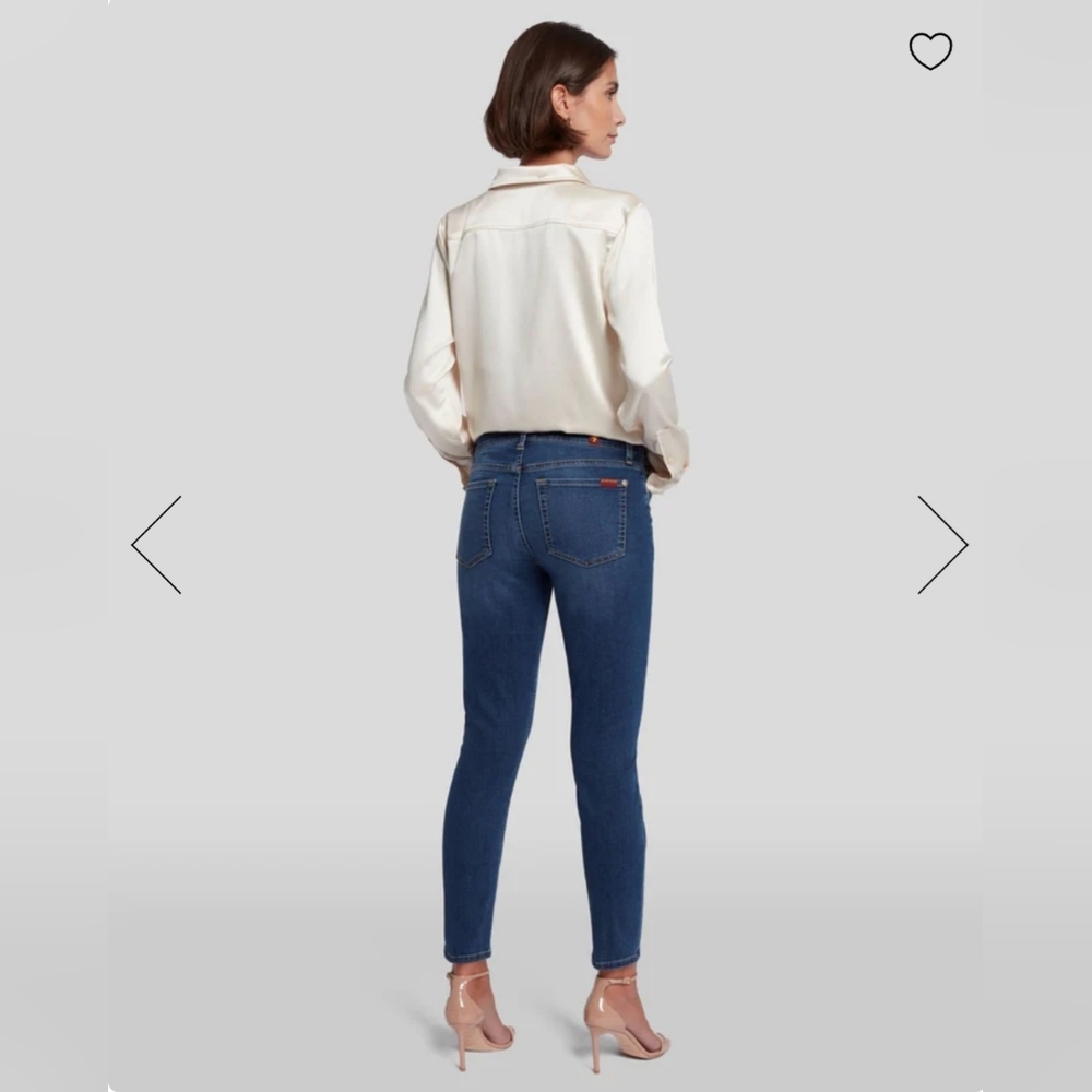 7 For All Mankind Dark Blue Ankle Skinny B (Air) Jeans, Women's 26 - Picture 3 of 9